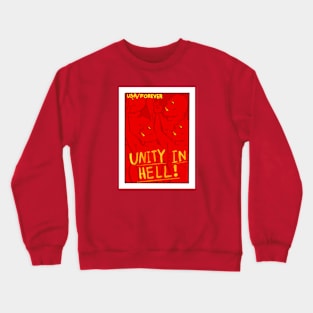 Unity in Hell Postage Stamp Crewneck Sweatshirt